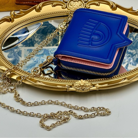 🆕 CHIARA FERRAGNI 🧿 BNIB Eyelike Motif Chain Linked Wallet - Blue - WOC - Picture 9 of 15